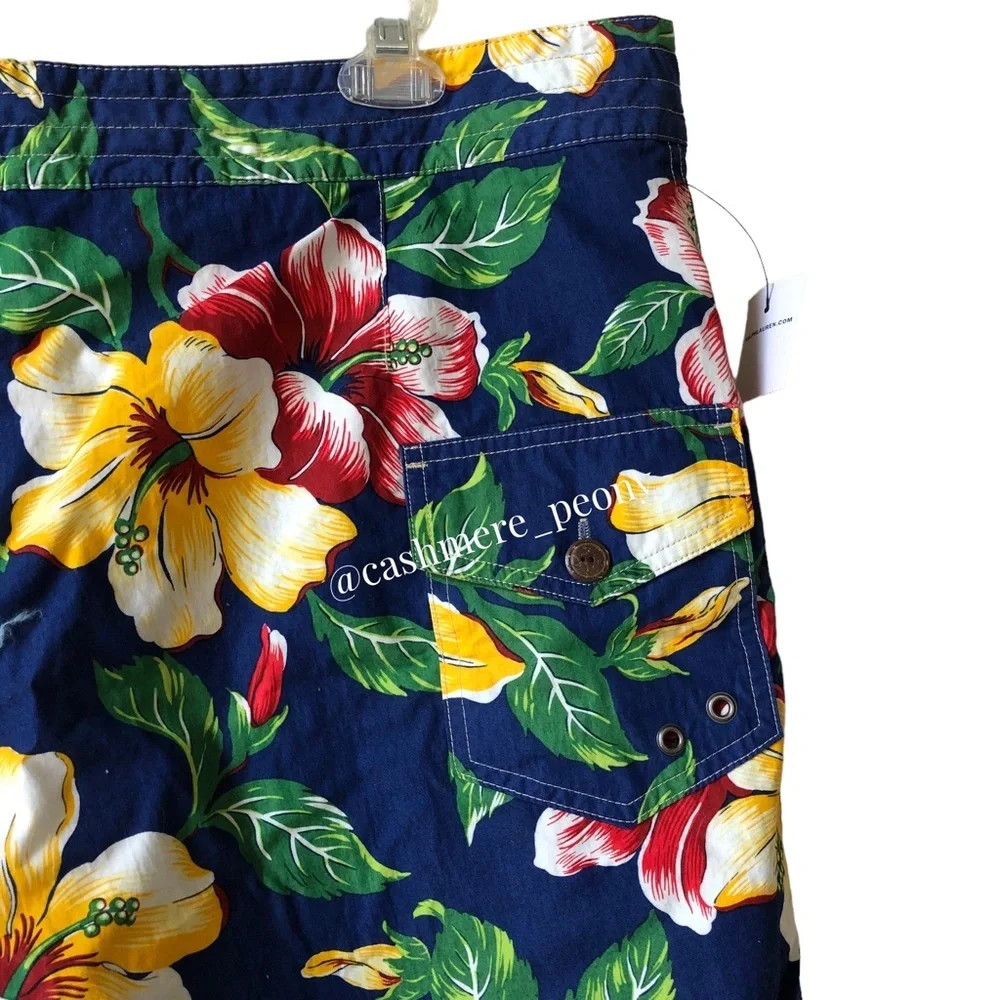 NWT Ralph Lauren Polo Hibiscus Hawaiian Shorts Size 40